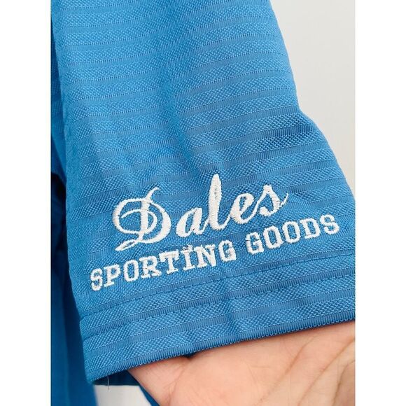 Russell Athletic Team Issue Carolina Blue Polo Mens Large "Dales Sporting Goods" - Picture 6 of 12